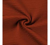 Tissu piqué nid d'abeille 100 % coton gaufré Terracotta, 1/2 m, 140 cm x 50 cm