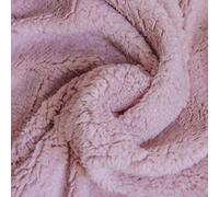 Tissu polaire Sherpa de luxe rose vieilli - Texture douce et douillette - Idéal pour les couvertures et la literie - Vendu au mètre