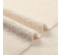 Tissu polaire Sherpa doux et chaud au mètre - Tissu en peluche pour loisirs créatifs, jouets, jetés, oreillers, couture, couvertures (beige blanc) - 150 cm de large