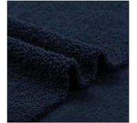 Tissu polaire Sherpa doux et chaud au mètre - Tissu en peluche pour loisirs créatifs, jouets, jetés, oreillers, couture, couvertures (bleu marine)
