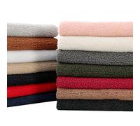 Tissu Polaire Sherpa en Fausse Fourrure Douce Tissu en Fausse Laine de Mouton Polyvalent, Tissu Cachemire Synthétique, pour Cosplay, Confection de Costumes, Gants, 50x160cm (Color : Dark brown)