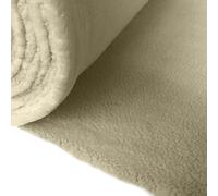 Tissu polaire Sherpa fabriqué au Royaume-Uni Imitation fourrure de mouton Super douce 150 cm Cream - 1 Meter