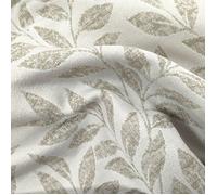 Tissu polycoton jacquard tissé teint motif feuillage AMBOISE écru Lin