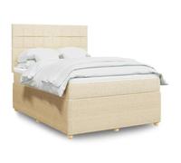 Tissu polyester doux Matelas à ressorts ensachés 140x190 cm Crème