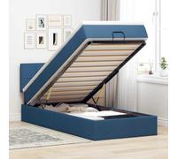 Tissu Polyester Matelas Ressorts ensachés Rangement Moderne Bleu 100x200 cm