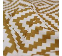 Tissu polyester motif géométrique PANAMA jaune Curry