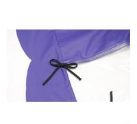 Tissu pour auvent de chariot élévateur avec PVC double face, couche intermédiaire en maille, panneau avant transparent et corde de fixation pour une fixation sûre (bleu, 105 x 125 cm)