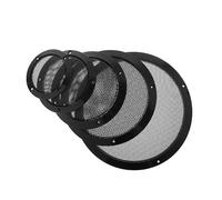 Tissu pour Enceintes 2pcs Haut-Parleur Protecteur Couvre-métal en Acier laminé à Froid Grille de décoratif DIY Accessoires Haut-parleurs(E)