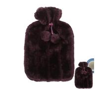 Tissu pour sac d'eau chaude - Housse de bouteille d'eau chaude en fausse fourrure ultra douce de 2 litres, gourde Softcover pour chaud froid 6 à 8 heures pour garder au chaud aide à les