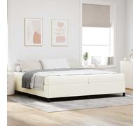 Tissu Respirant et Bois Robuste Style Moderne épuré 200 x 200 cm Crème