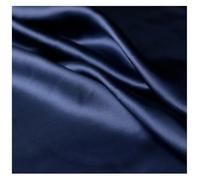 Tissu satin Tissu 100% soie teintée mûre, largeur 114 cm, 16 momme, for robe de mariée, vêtements, literie Tissus au metre(Dark blue,1.5 meter)