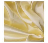 Tissu Satin Tissu satiné polyester haut de gamme, imitation soie, doublure for boîte cadeau, couleur unie, couture de robe de poupée(Light Yellow,50cm by 150cm)