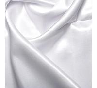 Tissu satiné soyeux pour mariée Blanc 1 m 100 cm x 150 cm