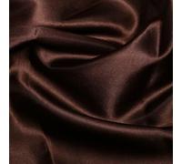 Tissu satiné soyeux pour mariée - Marron - Prédécoupé - 1 m - 100 cm x 150 cm