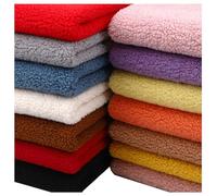 Tissu Sherpa en Fausse Fourrure Épaisse Haute Densité Textile Tissu Laine Synthétique Doux Bouclée Douce Matière Synthétique en Polaire pour Couture, Doublure de Veste, Coussins, 50x160cm (Color : Ca