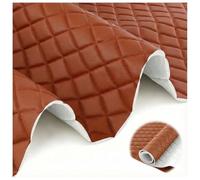 Tissu Simili Cuir Matelassé de Rembourrage Tissu Faux Cuir 0,6cm Simili Cuir d'ameublement pour Meubles Voitures CanapéS Coussins Sièges Artisanat(Brown,1.6X9m)