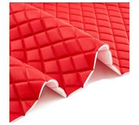Tissu Simili Cuir Matelassé, Tissu D’ameublement Au Mètre En Simili-Cuir Stratifié Simili Cuir Pour Chaussures Sac Couture Patchwork DIY Bow Craft Applique, Largeur(Red,1.6X5m)
