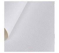 Tissu Simili Cuir Tissu d'ameublement en Simili-Cuir au mètre et Cuir synthétique ,Faux Cuir - pour ameublement, canapé, chaises, Sacs, Blanc, 1.38×1m(4.5ft×3.3ft)