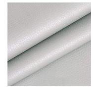 Tissu Simili Cuir Tissu Simili Cuir, Fin et Stretch - Tissu Faux Cuir - Simili Cuir d'ameublement-Gris Clair, 1,4 x 1 m