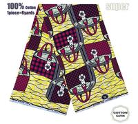 Tissu - Super Wax - Hollandais African Wax Fabric - 6 Yards - Haute Qualité pour Robe de Mariage et Blazer - Type 207