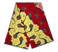 Tissu - Super Wax - Hollandais African Wax Fabric - 6 Yards - Haute Qualité pour Robe de Mariage et Blazer - Type 204
