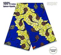 Tissu - Super Wax - Hollandais African Wax Fabric - 6 Yards - Haute Qualité pour Robe de Mariage et Blazer - Type 203