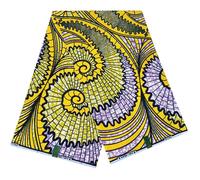 Tissu - Super Wax - Hollandais African Wax Fabric - 6 Yards - Haute Qualité pour Robe de Mariage et Blazer - Type 202