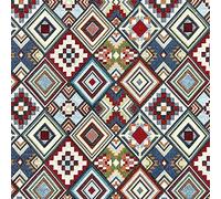 Tissu tapisserie motif petits diamants aztèques pour ameublement, rideaux, 140 cm de large - (1 mètre)