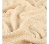 Tissu Teddy Bouclette 6 Coloris Oeko-Tex® - Vendu au Mètre - 280g/m² Largeur 160cm (Beige)