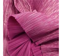 Tissu texturé plissé for la couture et la gravure | Tissu teint tissé d'organza de polyester 145Cm de large for fabriquer des projets d'art(24 Straighten 50cm,1.5 meters)