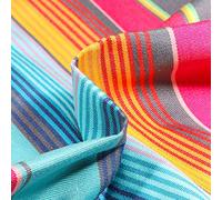 Tissu Toile extérieure grande largeur Dralon Sydney sur fond Bleu lagon - Par 50 cm