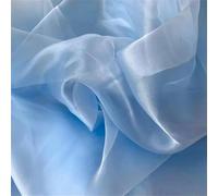 Tissu Transparent Organza Roll Snow, Tissu organza brillant à effet miroir de 150 cm large, idéal for la décoration mariage, les décors scène, drapés événementiels et projets couture(Sky Blue,3M)