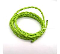 Tissu tricoté Câble torsadé, Câble à 2 conducteurs de 0,75 mm de diamètre, gainé de tissu, multicolore, longueur 1-30 m(Emerald Green,20m)