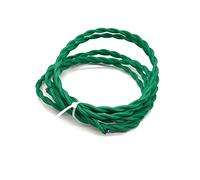 Tissu tricoté Câble torsadé, Câble d'alimentation for lampe à 2 conducteurs, gainé de tissu torsadé, 0,75 mm, flexible, multicolore, 1-30 m(Green,30m)