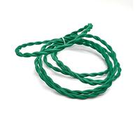 Tissu tricoté Câble torsadé, Câble d'alimentation léger torsadé, gainé de tissu, 2 conducteurs, 0,75 mm², multicolore, 1-30 m(Green,20m)
