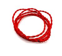 Tissu tricoté Câble torsadé, Câble d'alimentation torsadé recouvert de tissu, 2 conducteurs, 0,75 mm, multicolore, 1 à 30 m, for lustre DIY(Red,5m)