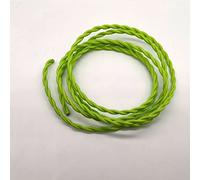 Tissu tricoté Câble torsadé, Câble d'alimentation vintage en fil torsadé recouvert de tissu, 2 conducteurs de 0,75 mm², multicolore, 1-30 m(Emerald Green,30m)