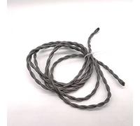 Tissu tricoté Câble torsadé, Câble d'alimentation vintage en fil torsadé recouvert de tissu, calibre 18/2, 0,75 mm, multicolore, 1 à 30 m(Grey,10m)