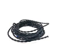 Tissu tricoté Câble torsadé, Câble d'éclairage multicolore à 2 conducteurs torsadés, calibre 18 AWG, gainé de tissu, longueur 1 à 30 m(Black,30m)
