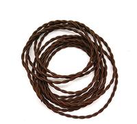 Tissu tricoté Câble torsadé, Câble d'extension for lampe, gainé de tissu torsadé, 2 conducteurs, calibre 18 AWG, 0,75 mm², multicolore, longueur 1 à 30 m.(Brown,30m)