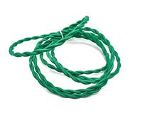 Tissu tricoté Câble torsadé, Câble électrique torsadé à 2 conducteurs de 0,75 mm², gainé de tissu, multicolore, longueur 1-30 m(Green,10m)