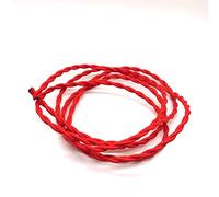 Tissu tricoté Câble torsadé, Câble électrique torsadé à 2 conducteurs de 0,75 mm², gainé de tissu, multicolore, longueur 1-30 m(Red,1m)
