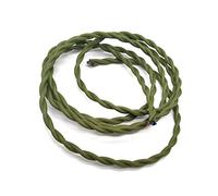 Tissu tricoté Câble torsadé, Câble torsadé gainé de tissu, 2 conducteurs, 0,75 mm², multicolore, 1 à 30 m, for bricolage(Army Green,30m)