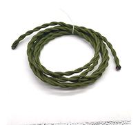 Tissu tricoté Câble torsadé, Câble vintage 18 AWG à 2 conducteurs torsadés gainés de tissu for suspension, multicolore, 1-30 m(Army Green,1m)