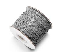Tissu tricoté Câble torsadé, Corde en cuir de 10 mètres, corde ronde en cire multicolore 0.5-2.5mm, adaptée à la fabrication de bijoux à faire soi-même(Sliver Gray,0.8mm)