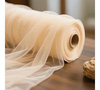 Tissu Tulle bricolage décor accessoire de mariage XMS fête événement tissu maille transparente matériel élégant chemin de Table chaise arcs toile de fond vert poussiéreux