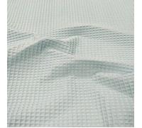 Tissu uni aspect nid d'abeille 230g/m² RUCHE pur coton bleu celadon