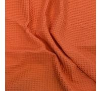 Tissu uni aspect nid d'abeille 230g/m² RUCHE pur coton orange flamingo