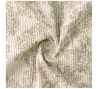 Tissu Velours Côtelé À Motifs Floraux Au Mètre Pour Tapisseries D'Ameublement Sacs Banane Robes Canapés(Green rose,1.5x10m)