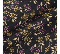Tissu velours côtelé imprimé - Matière mode automne-hiver for robes, vêtements, chemises et couture DIY for femmes(Black,100CMx150CM)